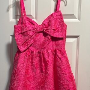 Lily Pulitzer! Pink Textured Dress with Bow